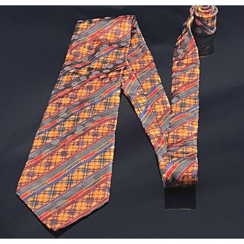 Versace Anchor striped Nautical tie  55” tie - Picture 3 of 6